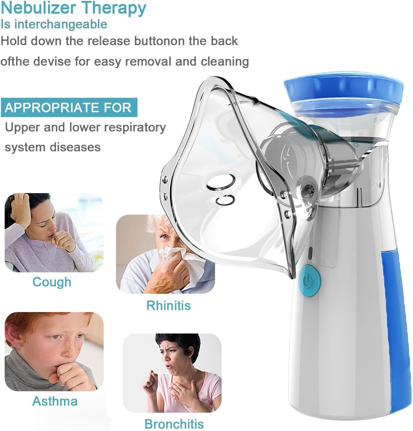 Portable Mesh Nebulizer for Adults & Kids