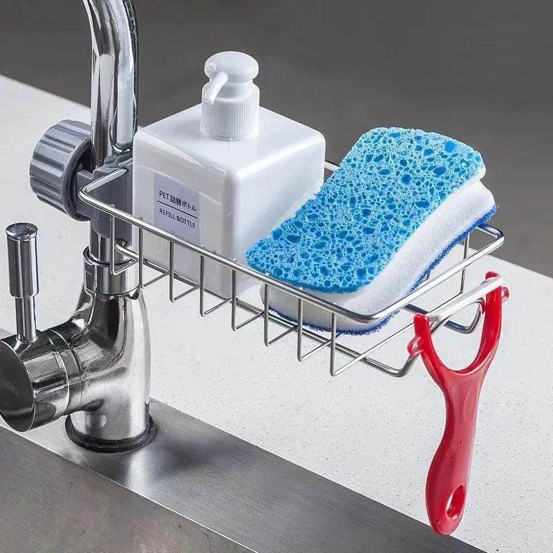 Stainless-Steel Sink Faucet Organizer